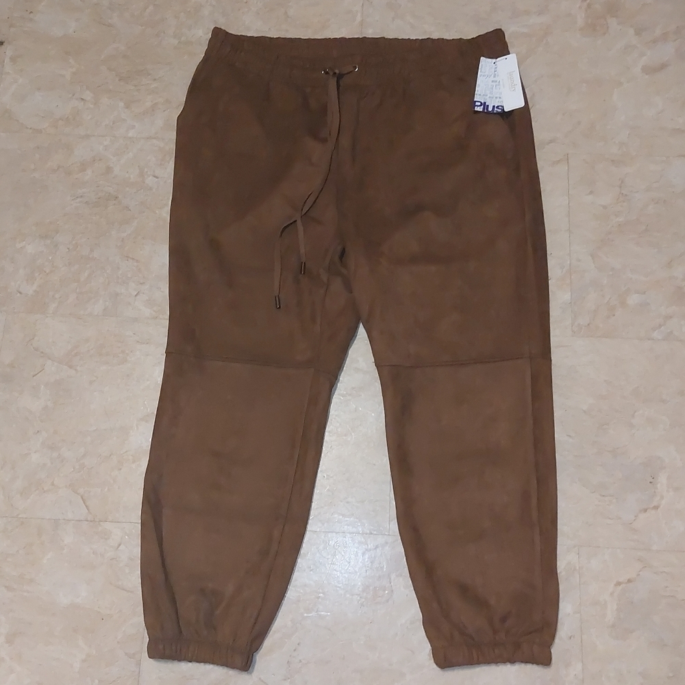 Faux suede  joggers bnwt size 2X